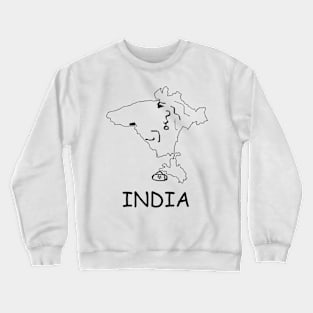 A funny map of India Crewneck Sweatshirt